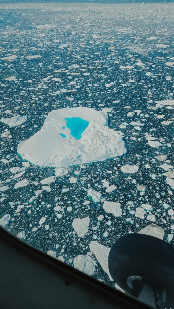Icefjord z pokładu awionetki