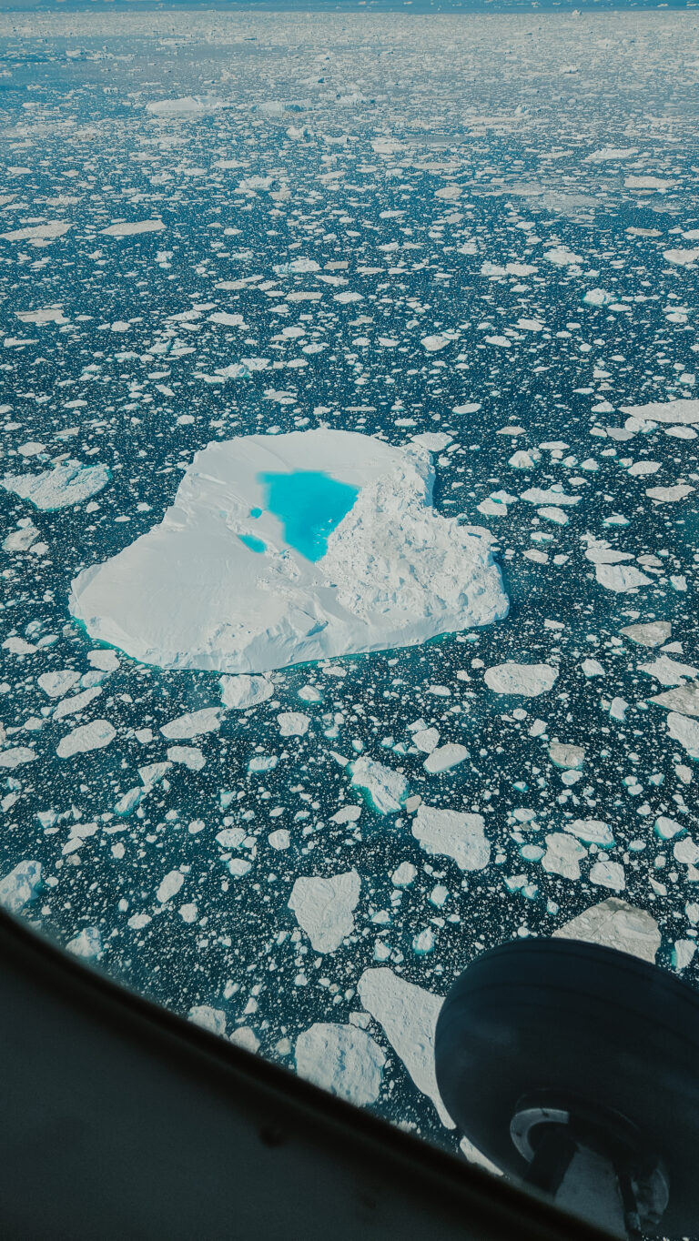 Icefjord z pokładu awionetki